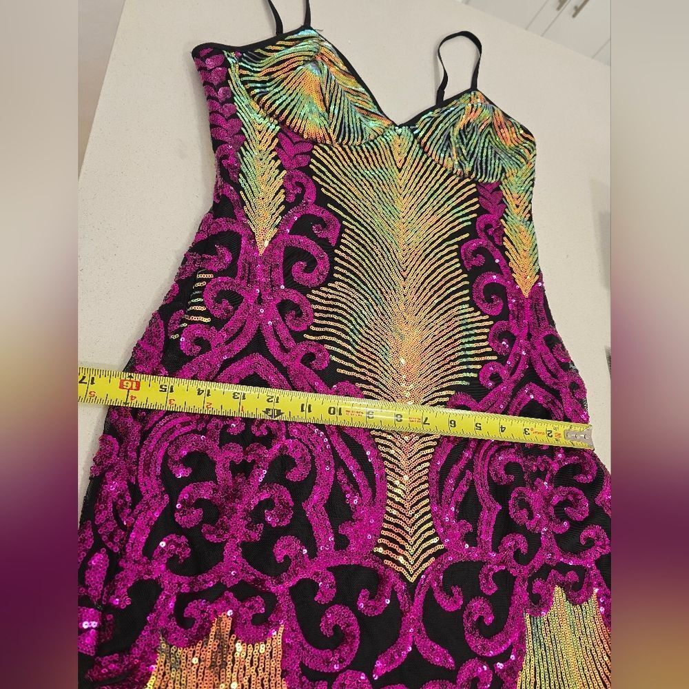 Never Worn- SHEIN Multicolor Sequin Midi Dress - Picture 9 of 17
